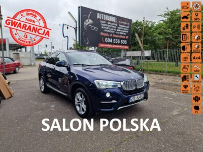 BMW X4 2.0 Diesel 190 KM, X-Drive, Full LED, Kamera, Bluetooth, Navi, Skóra I [F26] (2014-)