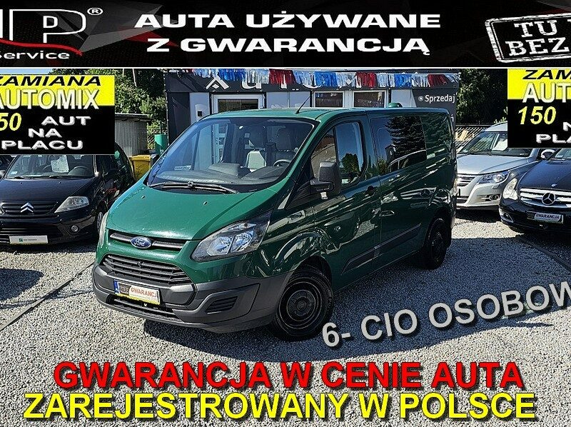 Ford Transit Custom Brygadówka - 6 os. HAK * Skóry * L1H1 * GWARANCJA-Zamiana Automi-x.pl