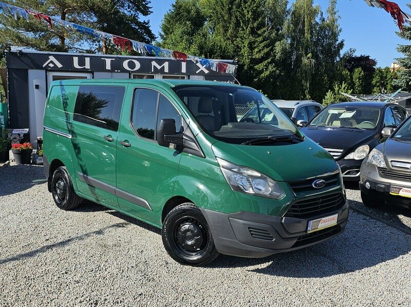 Ford Transit Custom Brygadówka - 6 os. HAK * Skóry * L1H1 * GWARANCJA-Zamiana Automi-x.pl
