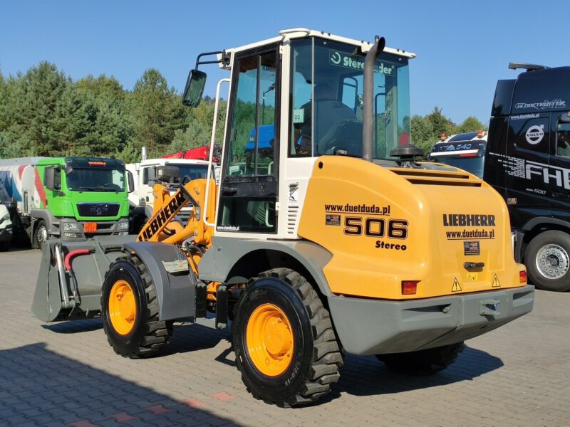 mała kołowa Liebherr L 506 STEREO Szybkozłącze / Łyżka Krokodyl + Widły Waga 6300kg Volvo CAT Komatsu Jcb