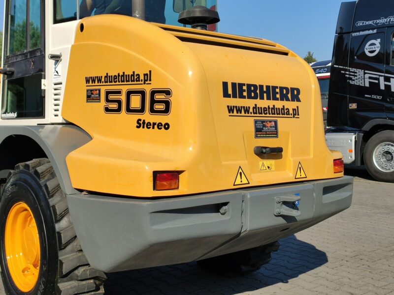 mała kołowa Liebherr L 506 STEREO Szybkozłącze / Łyżka Krokodyl + Widły Waga 6300kg Volvo CAT Komatsu Jcb