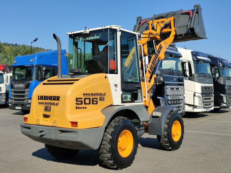 mała kołowa Liebherr L 506 STEREO Szybkozłącze / Łyżka Krokodyl + Widły Waga 6300kg Volvo CAT Komatsu Jcb