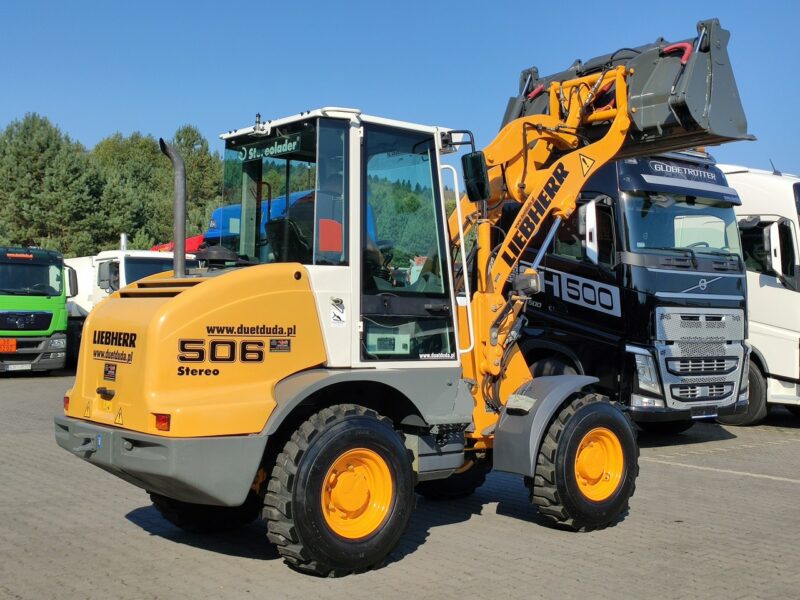 mała kołowa Liebherr L 506 STEREO Szybkozłącze / Łyżka Krokodyl + Widły Waga 6300kg Volvo CAT Komatsu Jcb
