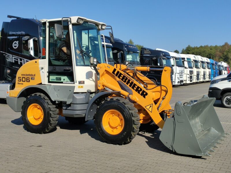 mała kołowa Liebherr L 506 STEREO Szybkozłącze / Łyżka Krokodyl + Widły Waga 6300kg Volvo CAT Komatsu Jcb
