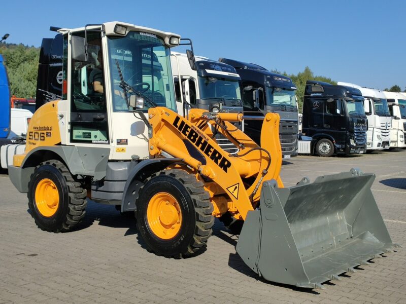 mała kołowa Liebherr L 506 STEREO Szybkozłącze / Łyżka Krokodyl + Widły Waga 6300kg Volvo CAT Komatsu Jcb