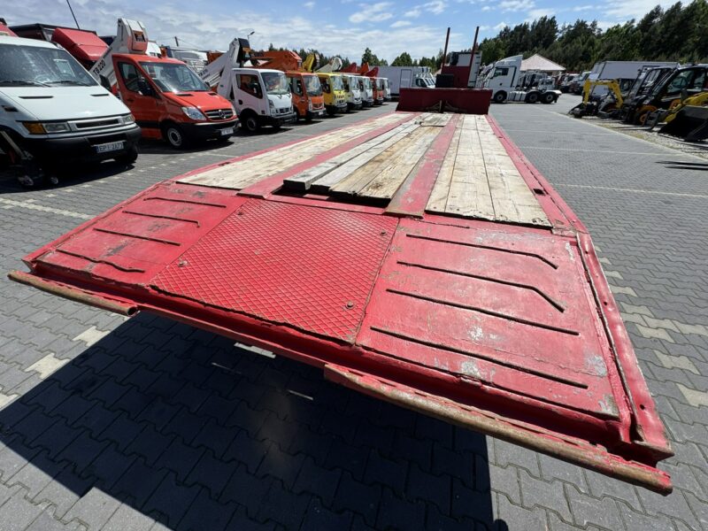 niskopodwoziowa Blumhardt Niskopodwozie SAL 40.24 3-Osie BPW Tylna Skrętna Niskopodłogowa Laweta Do Przewozu Pojazdów Maszyn Zadban Sprawna