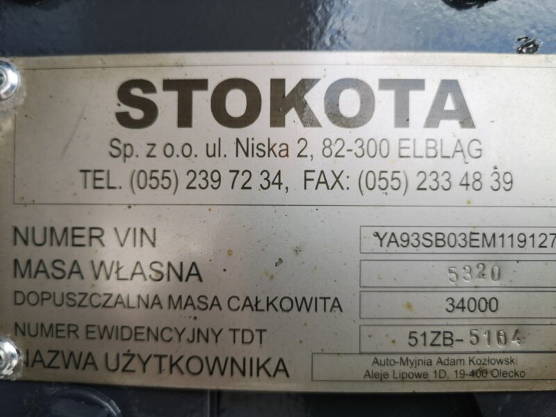 cysterna Stokota Cysterna Paliwowa 4 Komorowa Stan Idealny Jak Nowa! Jeden Właściciel! Aktualne Dozory! Alufelgi! Oryginalna Jak z Fabryki!