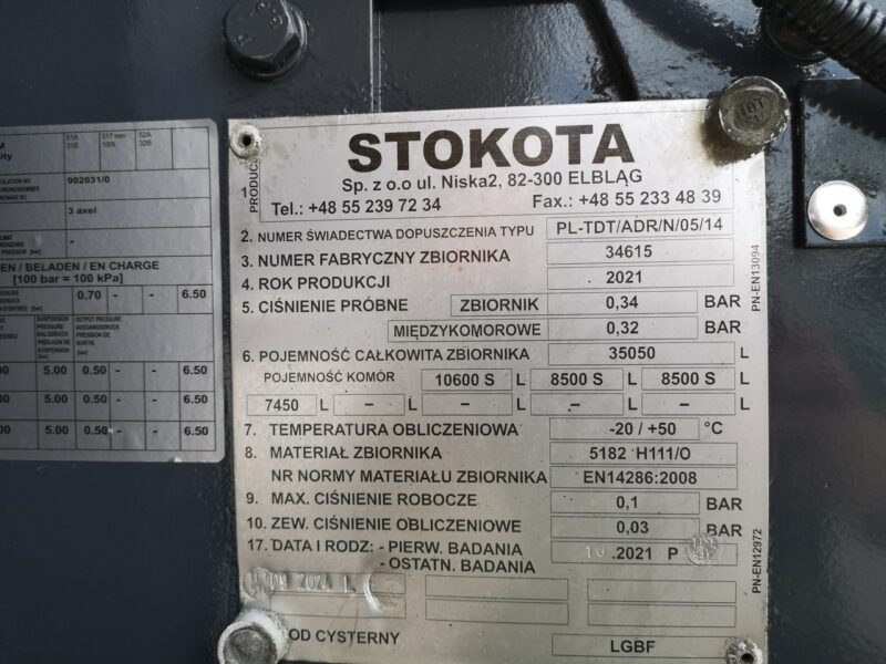 cysterna Stokota Cysterna Paliwowa 4 Komorowa Stan Idealny Jak Nowa! Jeden Właściciel! Aktualne Dozory! Alufelgi! Oryginalna Jak z Fabryki!