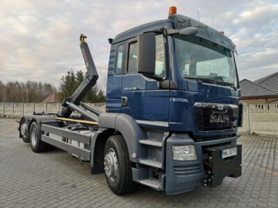MAN TGS 26.320 Hakowiec Multilift 6x2 Oś Skrętna Tylko 216 Tys Km! Nowe Opony! Stan BARDZO DOBRY! Czołownica! Pojazd Specjalny!