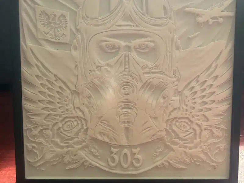 Obraz zrobiony drukarkom 3D Dywizjon 303