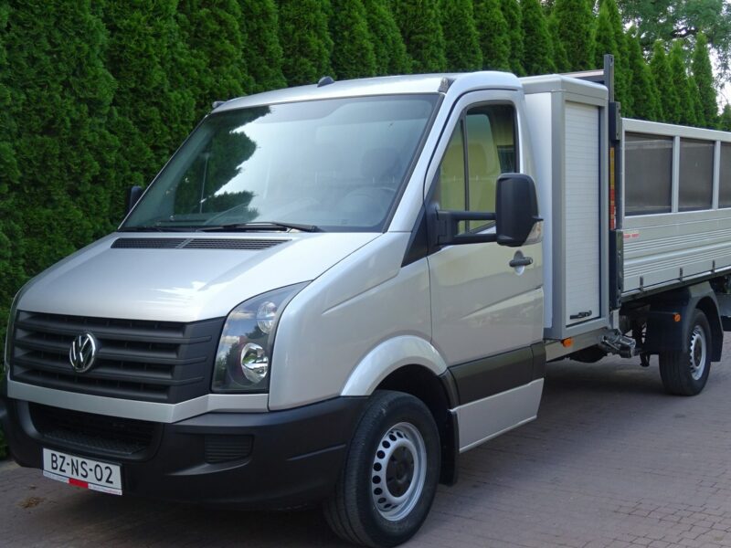 Volkswagen CRAFTER 2.0TDI 163KM 3 stronna wywrotka aluminiowa, 3 osobowa Volkswagen Crafter 2,0 TDI 163 km 3 stronna wywrotka Sprowadzona