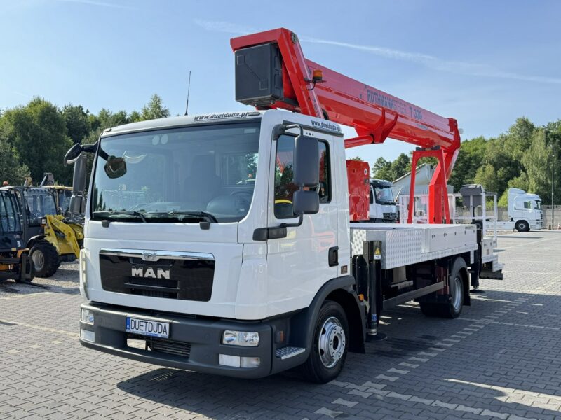 MAN TGL 7.150 Zwyżka Ruthmann T330 33-Metry DMC 7500KG 21m w Bok Jak Wumag GSR PALFINGER Super Stan !!!