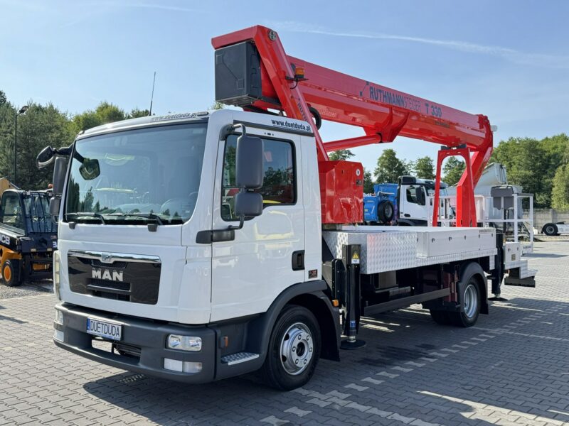 MAN TGL 7.150 Zwyżka Ruthmann T330 33-Metry DMC 7500KG 21m w Bok Jak Wumag GSR PALFINGER Super Stan !!!