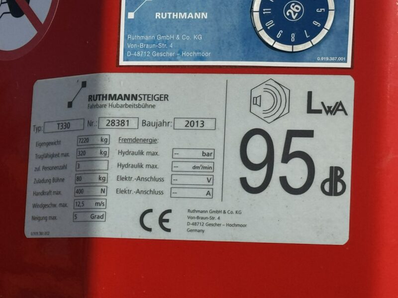 MAN TGL 7.150 Zwyżka Ruthmann T330 33-Metry DMC 7500KG 21m w Bok Jak Wumag GSR PALFINGER Super Stan !!!
