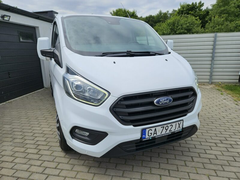 Ford Transit Custom 2.0 TDCi 130KM FV23% bezwypadek BDB WYPOSAŻENIE 3 osobowy BDB stan