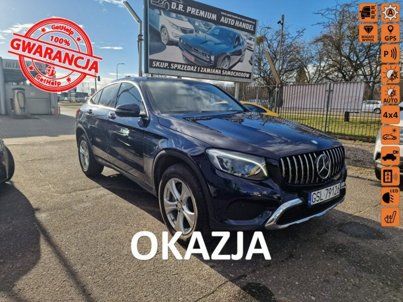 Mercedes GLC 300 2.0Turbo 240 KM Coupe, 4-Matic, Kamera, Bluetooth, Nawigacja, Full LED