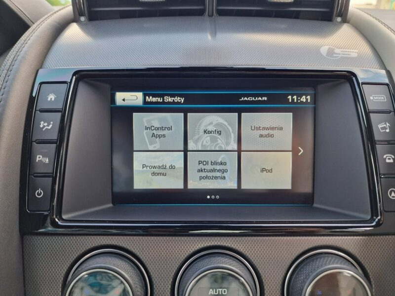 Jaguar F-Type S 3.0 Bi-TURBO 381 KM, AWD, Panorama, LED, Skóra, Navigacja, Bluetooth
