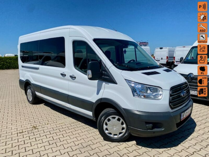 Ford Transit SALON PL / 9 OSÓB / 2 x KLIMA / TEMPOMAT / LEDY / L3H2 / Gwarancja VII (2013-)