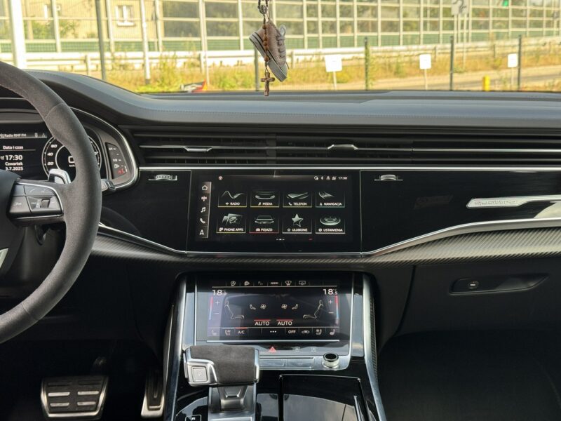 Audi RS Q8 600KM. Ceramika. B&O. Panorama. ACC. Gwarancja 05.2026. Karbon. FV23%.