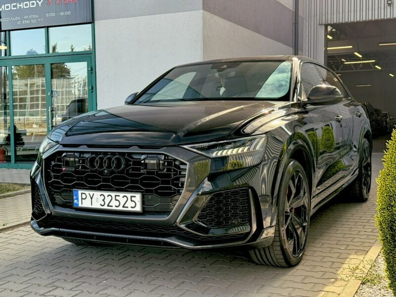 Audi RS Q8 600KM. Ceramika. B&O. Panorama. ACC. Gwarancja 05.2026. Karbon. FV23%.