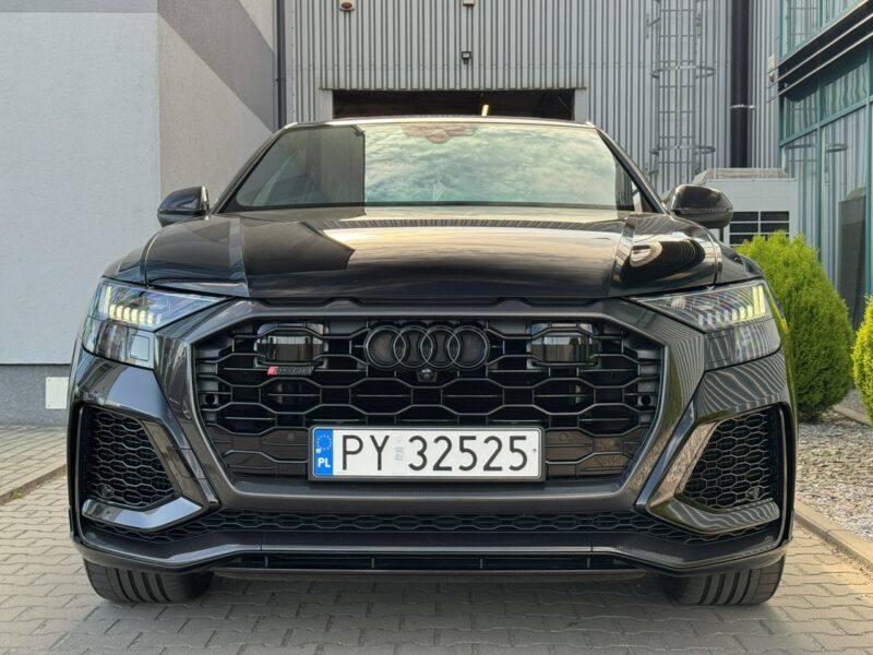 Audi RS Q8 600KM. Ceramika. B&O. Panorama. ACC. Gwarancja 05.2026. Karbon. FV23%.