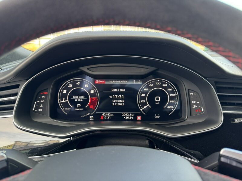 Audi RS Q8 600KM. Ceramika. B&O. Panorama. ACC. Gwarancja 05.2026. Karbon. FV23%.