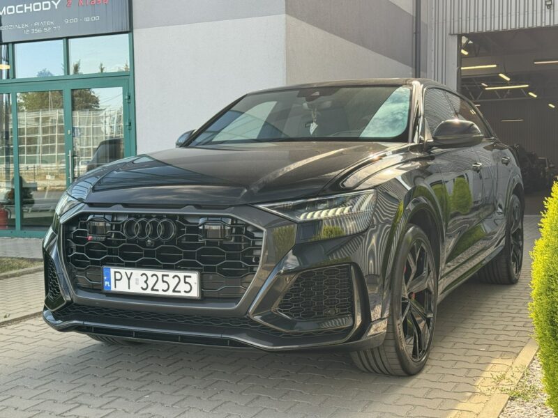 Audi RS Q8 600KM. Ceramika. B&O. Panorama. ACC. Gwarancja 05.2026. Karbon. FV23%.