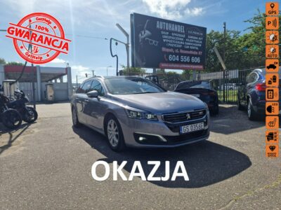 Peugeot 508 2.0 HDI 150 KM, Full LED, Panorama, Kamera, Bluetooth, Nawigacja, Hak I (2010-2018)