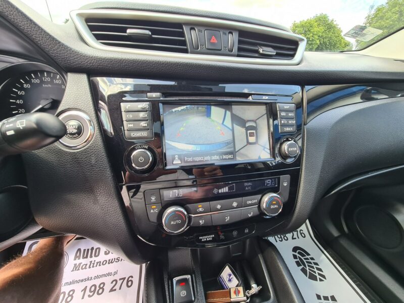 Nissan Qashqai SzklanyDach Navi Kamera 360* 2xPDC Wolne Ręce Radar Asystent Pasa Alu II (2013-2021)