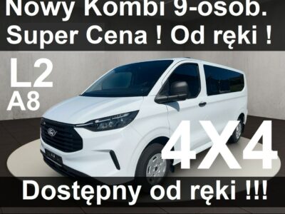 Ford Transit Custom 4x4 M Klima auto Kamera Czujniki Dostępny od ręki !! 2233 zł