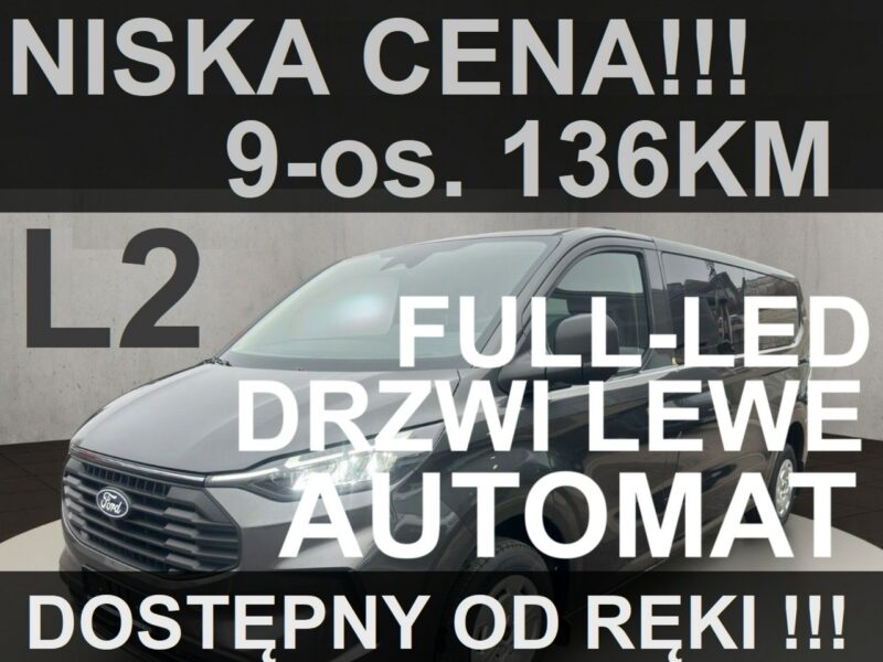 Ford Transit Custom A8 136KM Full Led Drzwi LeweKamera Czujniki Dostępny od ręki !! 2157zł