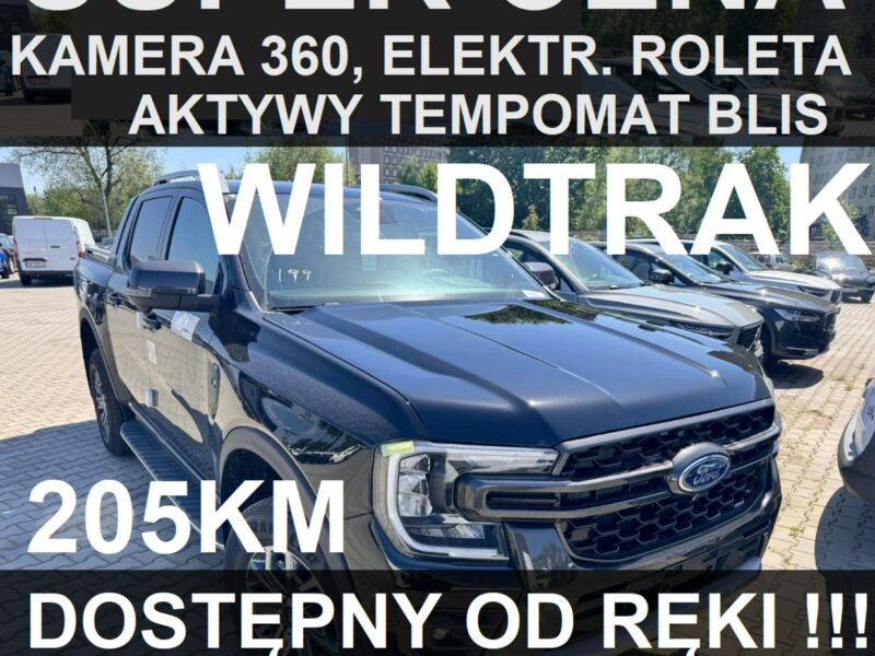 Ford Ranger Wildtrak 205KM 4x4 Roleta Kamera 360 Niska Cena 2572 zł Od ręki !!! VI (2022-)