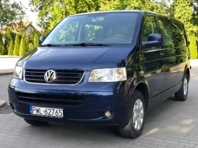 Volkswagen Transporter T5 LONG 2.5 TDI 130KM Automat Tempomat 5 osób Klima Hak Zarejestrowany T5