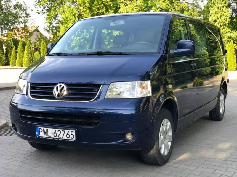 Volkswagen Transporter T5 LONG 2.5 TDI 130KM Automat Tempomat 5 osób Klima Hak Zarejestrowany T5