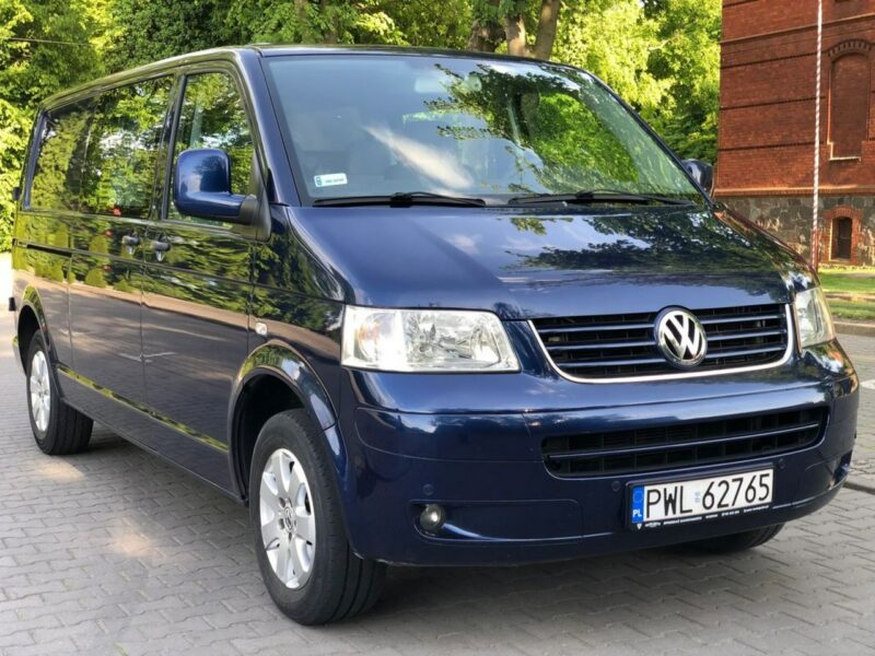 Volkswagen Transporter T5 LONG 2.5 TDI 130KM Automat Tempomat 5 osób Klima Hak Zarejestrowany T5