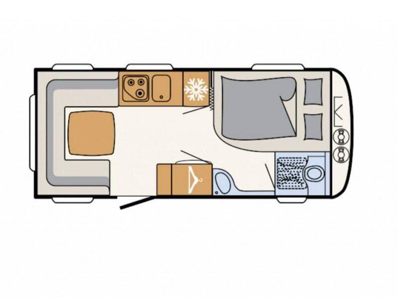 przyczepy kempingowe Dethleffs Camper 470 FR Od ręki - Przyczepa z podkową i łóżkiem francuskim! Ogrzewanie Combi 4